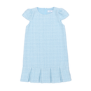 Charlotte Dress in Bay Tree Blue Tweed