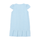 Charlotte Dress in Bay Tree Blue Tweed