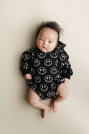 Hooded Bubble Romper  | Electric Smiley