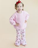 Checkered Candy Cane Flare Pants | Pink