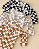 Cotton Shacket | Smiley Checkered Copper