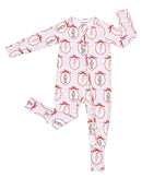 Bamboo Zip Romper | Pink Nutcracker