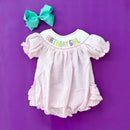 Smocked Birthday Girl Bubble