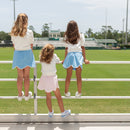 Scalloped Skort in Pink Sand