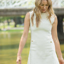 The Laine Dress in Cream Tweed