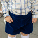 Robert Shorts in Back Bay Blue Velvet