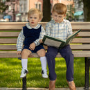 James Henry Jon Jon in Back Bay Blue Velvet