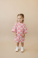 Shorts Set | Strawberry Gingham
