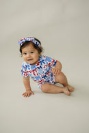 Bamboo Shorts Set | Red-White & Bows