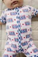 Bamboo Shorty Romper | USA