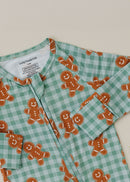 Bamboo Zip Romper | Gingerbread Gingham