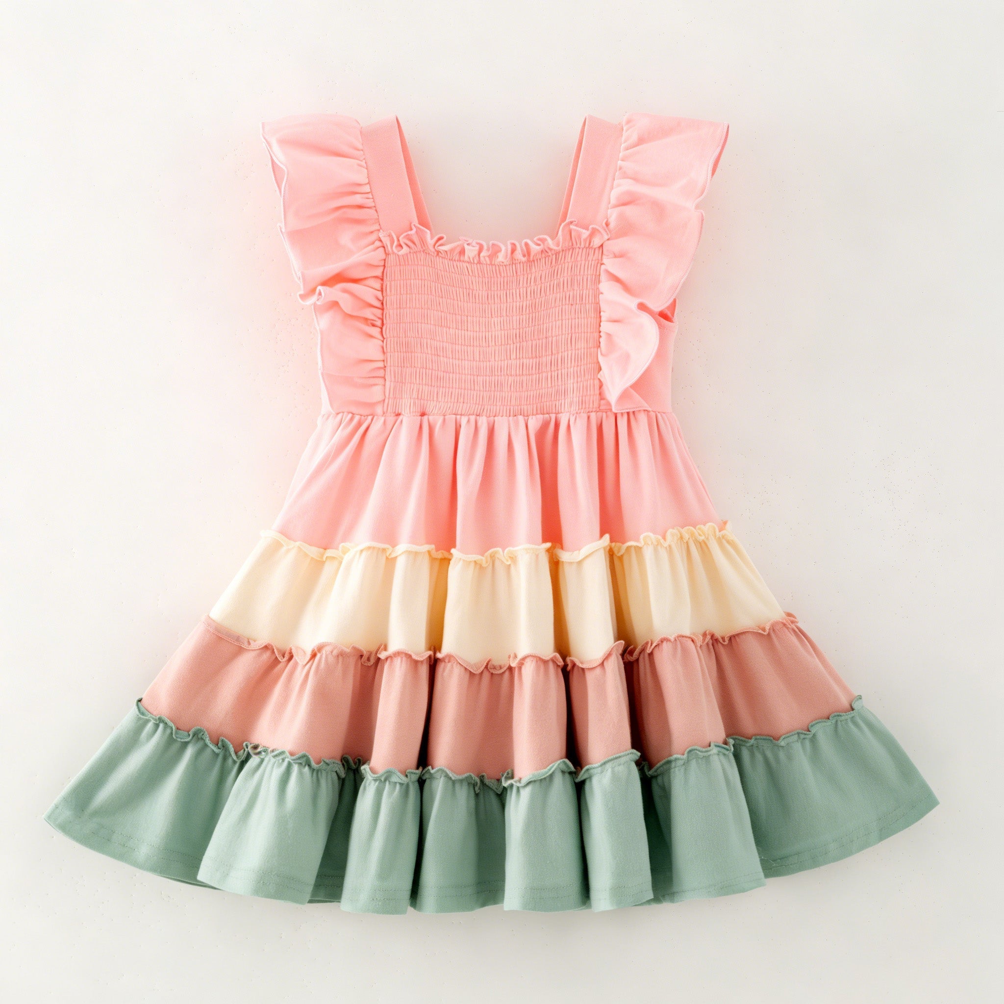 Cotton Candy Ruffle Dress