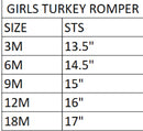 Girls Thanksgiving Turkey Romper