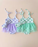 Checkered Headband | Mint