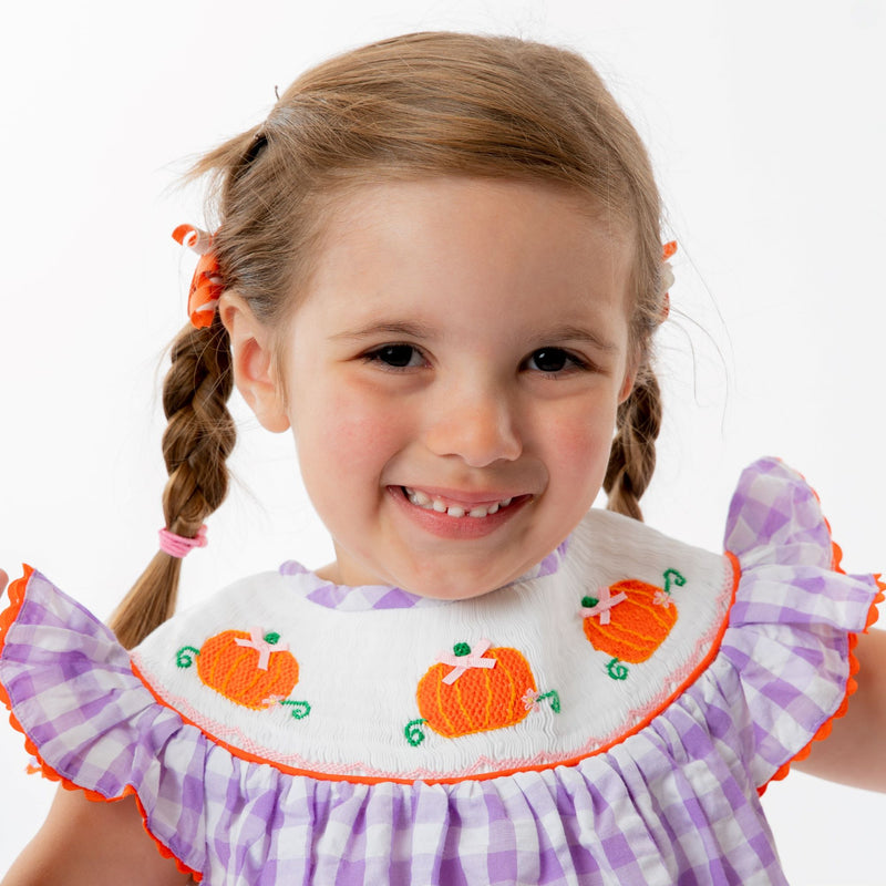Bishop Smocked Pumpkin Halloween Dress