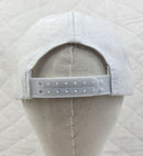 WOMAN'S WHITE RHINESTONE STUDDED BASEBALL CAP