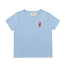 Blue Lobster Embroidered Tee