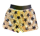 SEQUIN STAR SHORTS-GOLD