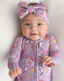 Amelia Ruffled Zippered Footie