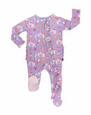 Amelia Ruffled Zippered Footie