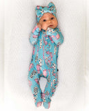 Skyler Ruffled Zippered Footie