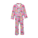 Nutcracker Satin Loungewear Set – Pink Multi Holiday Pajama Set