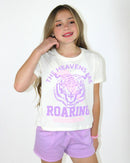 Purple Acid Wash Short