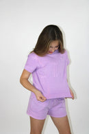 Purple Acid Wash Short