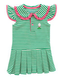 Green Stripe Golf Skirted Bubble – Baby Girls (Sizes 3M–24M)