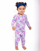 Lavender Rose Ruffled Poppy™ Convertible Romper | Bamboo Zip Pajamas