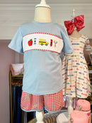 Back to School Swiss Dot Collection | Girls Dress, Girls Short Set & Boys Short Set | Bossier City, LA