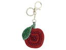 Beaded Apple Keychain | Teacher Apple Backpack Charm | Rhinestone Keychain | Bossier City, LA
