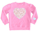 Azarhia Sequin Appliqué Stay Sweet Pink Holly Sweatshirt | Girls Boutique Sweatshirt | Bossier City, LA