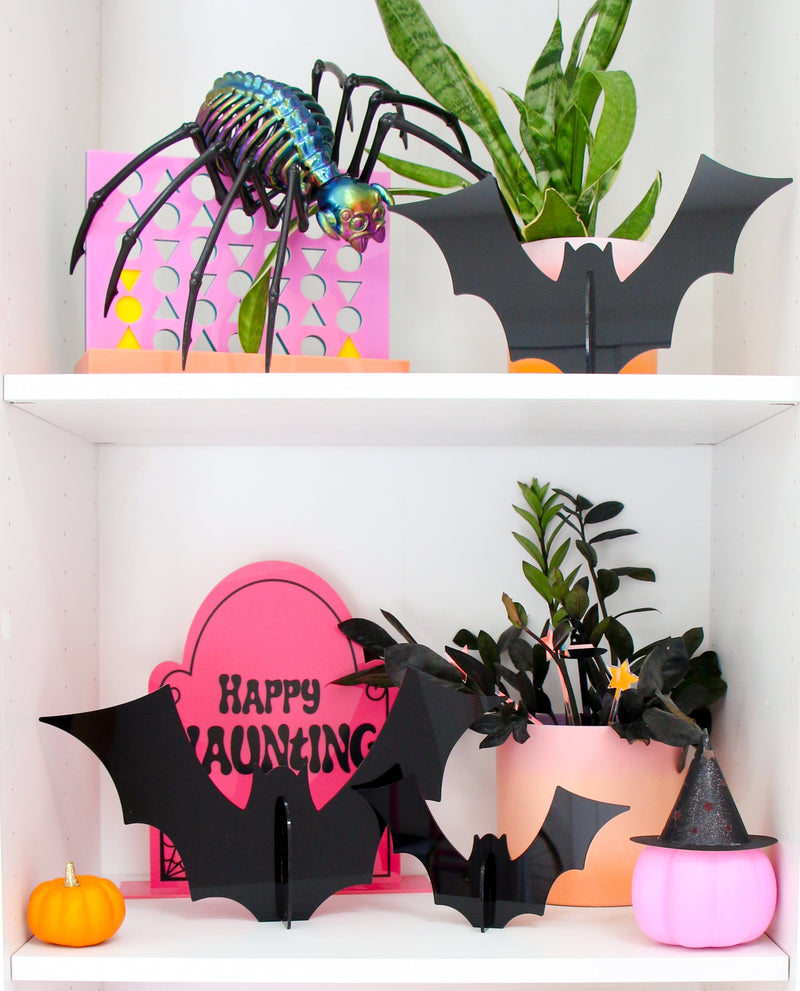 Black acrylic bats
