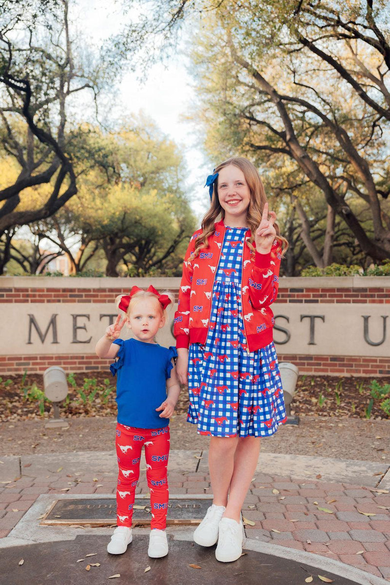 SMU Red Mustang Leggings
