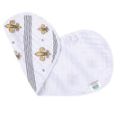 Baby Burp Cloth & Bib Combo: Fleur de Lis