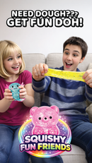Fun Doh Squishy Fun Friends Sensory Fidget Toy – Assorted Characters