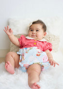 Platinum Hot Air Balloon Bubble – Baby Girl Puff Sleeve Romper