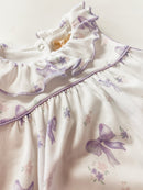 Lavender Bows Bubble w/ Ruffle Collar