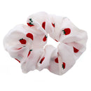 White Strawberry Scrunchie