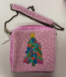 Dreaming Of A Pink Christmas Beaded Purse