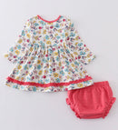 Platinum Floral Dress/Bloomer Set – Baby Girl Outfit