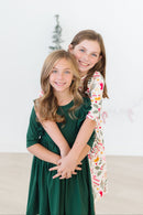 SALE Spruce 3/4 Sleeve Ruffle Twirl Dress