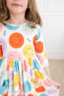 Happy Days 3/4 Pocket Twirl Dress