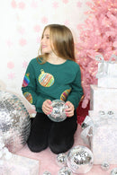 Ornaments Tween Christmas Sweatshirt