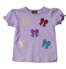 Sparkly Bows Appliqué Girls Shirt – Sequin Bow Top