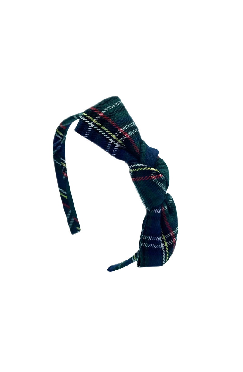 Plaid Bow Headband in Tilly Tartan