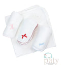 Paty Knit Receiving/Swaddle Blanket PINK