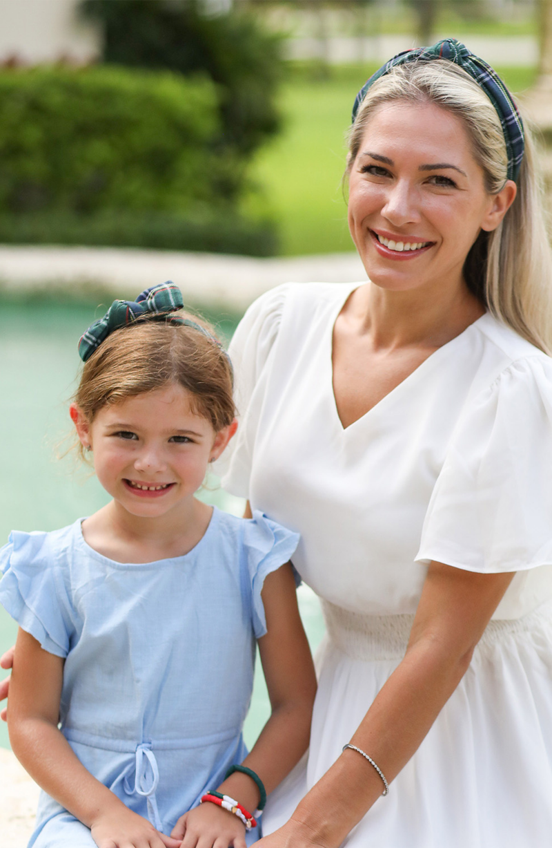 Plaid Bow Headband in Tilly Tartan