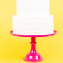 Bright Hot Pink Melamine Pedestal Cake Stand